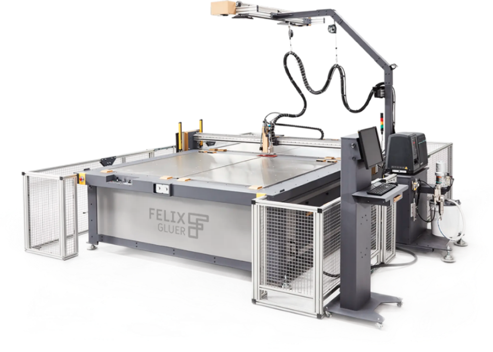 Felix Gluer Combo, gluing table