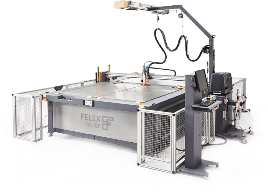 Felix Gluer Combo, gluing table